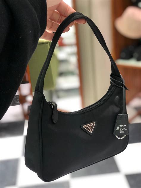 black mini prada bag|Prada re nylon mini bag.